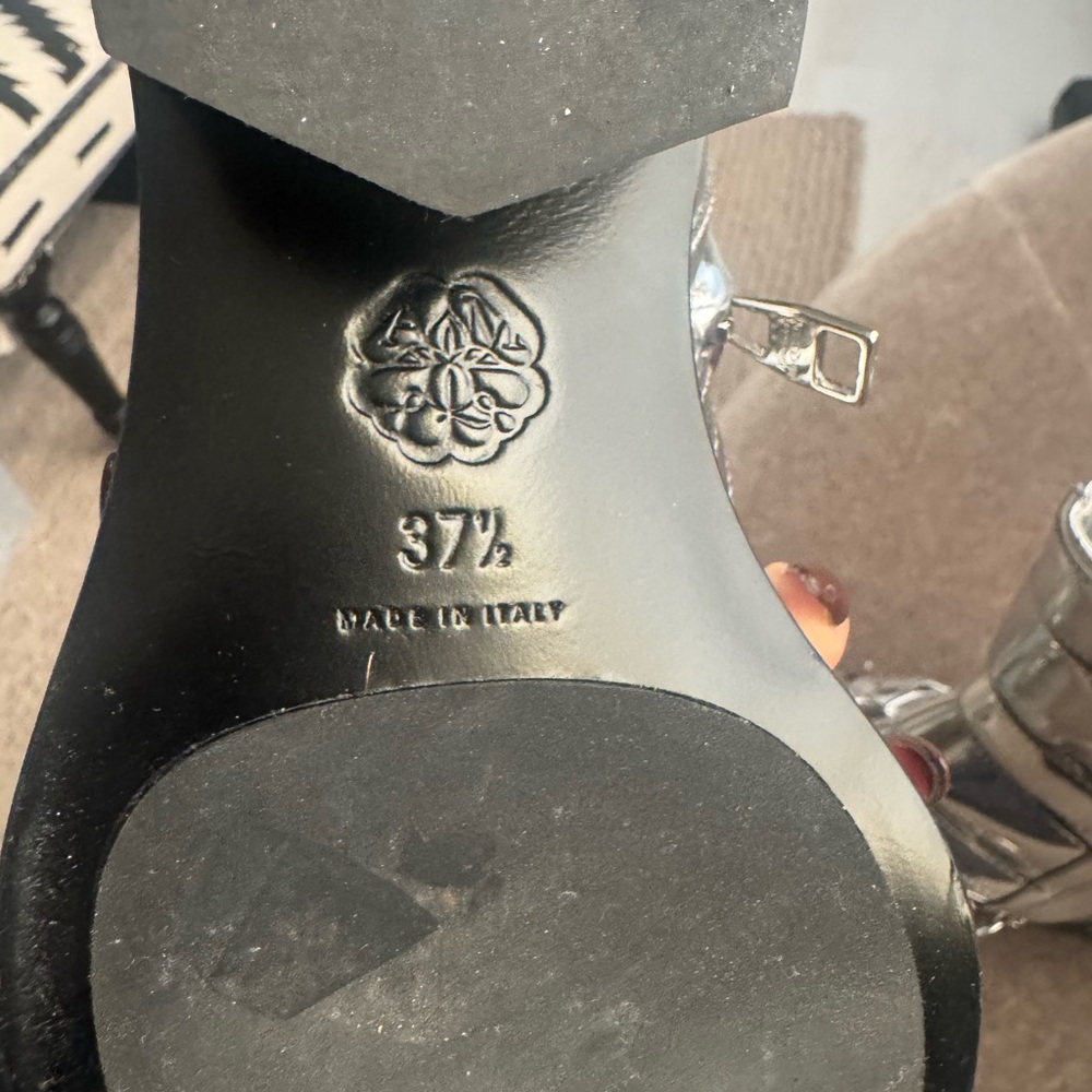 Alexander McQueen Silver Combat Boots - Picture 6 of 6